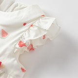 Dave&Bella Toddler Girls Summer Cotton Fruit Print T-shirt Short Pant Sets