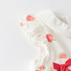Dave&Bella Girls Summer Cotton Fruit Print T-shirt Short Pant Set