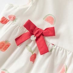 Dave&Bella Girls Summer Cotton Fruit Print T-shirt Short Pant Set