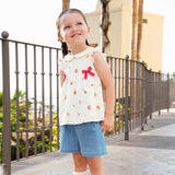 Dave&Bella Toddler Girls Summer Cotton Fruit Print T-shirt Short Pant Sets