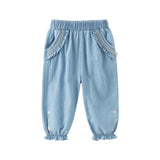 Dave&Bella Toddler Girls Summer Denim Blue Jeans Pants