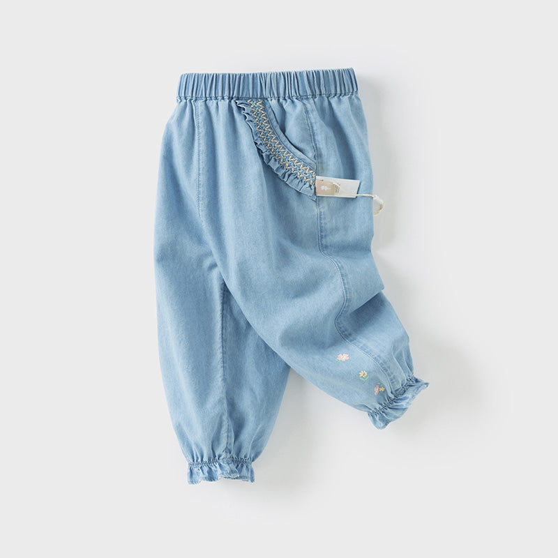 Dave&Bella Toddler Girls Summer Denim Blue Jeans Pants