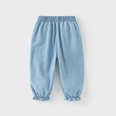 Dave&Bella Girls Summer Denim Blue Jeans Pants