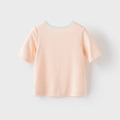 Dave&Bella Toddler Girls/Boys Summer Multi-color Short Sleeve Comfortable Pajamas