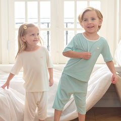 Dave&Bella Toddler Girls/Boys Summer Multi-color Short Sleeve Comfortable Pajamas