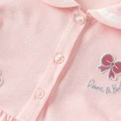 Dave&Bella Girls Summer Navy Collar Pink Sweet Princess A-line Dress