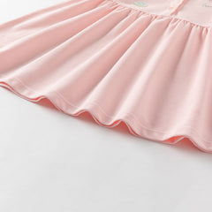 Dave&Bella Girls Summer Navy Collar Pink Sweet Princess A-line Dress