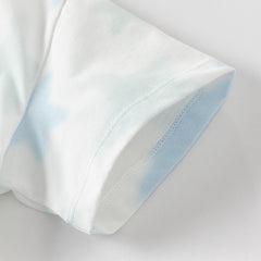 Dave&Bella Toddler Boys Summer Light Purple/Blue Stylish Breathable T-shirt Tops