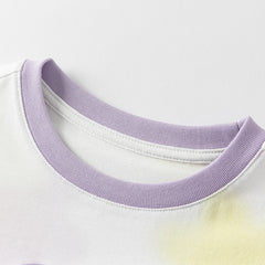 Dave&Bella Toddler Boys Summer Light Purple/Blue Stylish Breathable T-shirt Tops