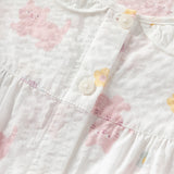 Dave&Bella Toddler Girls Summer Sweet Pink Print Sleepwear Soft Pajamas