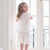 Dave&Bella Toddler Girls Summer Sweet Pink Print Sleepwear Soft Pajamas