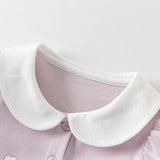 Dave&Bella Toddler Girls Summer Cotton Purple Sweet Polo T-shirts