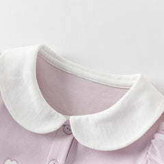 Dave&Bella Girls Summer Cotton Purple Sweet Polo T-shirt Top