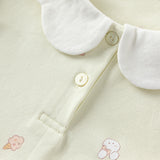 Dave&Bella Toddler Girls Summer Cotton Doll Collar Print T-shirt Tops