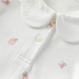 Dave&Bella Toddler Girls Summer Cotton Doll Collar Print T-shirt Tops