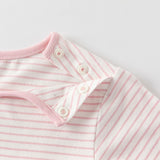 Dave&Bella Toddler Boys/Girls Summer Cute Striped Green/Pink Sleepwear Pajamas