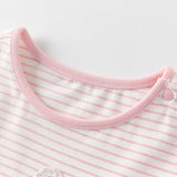 Dave&Bella Toddler Boys/Girls Summer Cute Striped Green/Pink Sleepwear Pajamas