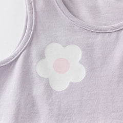 Dave&Bella Toddler Girls Summer Versatile Cute Print Breathable Cotton Tank Tops