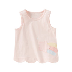 Dave&Bella Toddler Girls Summer Versatile Cute Print Breathable Cotton Tank Tops