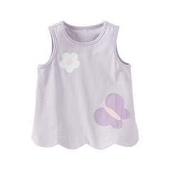 Dave&Bella Toddler Girls Summer Versatile Cute Print Breathable Cotton Tank Tops