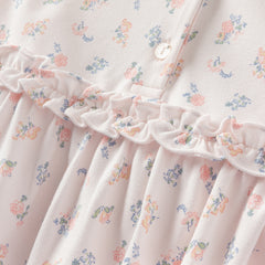Dave&Bella Girls Summer Pink Floral Print Doll Collar Sweet Dress
