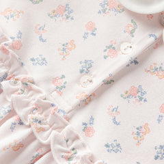 Dave&Bella Girls Summer Pink Floral Print Doll Collar Sweet Dress