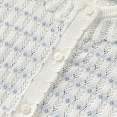 Dave&Bella Kids Girls Summer Elegant White Outwear Daily Cardigans