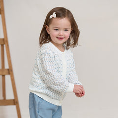 Dave&Bella Kids Girls Summer Elegant White Outwear Daily Cardigans