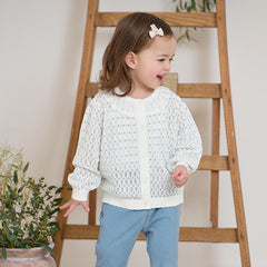 Dave&Bella Kids Girls Summer Elegant White Outwear Daily Cardigans