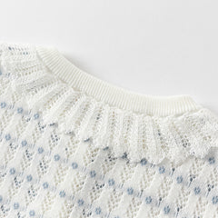 Dave&Bella Kids Girls Summer Elegant White Outwear Daily Cardigans