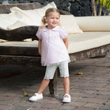 Dave&Bella Toddler Girls Summer Light Grey/Apricot Stretchable Comfortable Pants