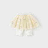 Dave&Bella Toddler Girls Summer Cute Yellow Soft Mesh-style Pants