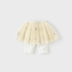 Dave&Bella Toddler Girls Summer Cute Yellow Soft Mesh-style Pants