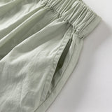 Dave&Bella Toddler Girls Summer Grey Purple/Grey Green Fashion Cotton Wide Pants