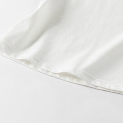 Dave&Bella Toddler Girls Summer White Rabbit/Lion Comfortable Cotton Casual T-shirt Tops