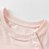 Dave&Bella Toddler Girls Summer Sweet Green/Pink Flower Soft Cotton T-shirt Tops