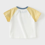 Dave&Bella Toddler Girls/Boys Summer Playful Multi-print Cotton Classic T-shirt Tops