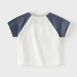 Dave&Bella Toddler Girls/Boys Summer Playful Multi-print Cotton Classic T-shirt Tops
