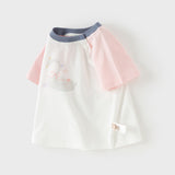 Dave&Bella Toddler Girls/Boys Summer Playful Multi-print Cotton Classic T-shirt Tops