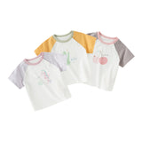 Dave&Bella Toddler Girls/Boys Summer Playful Multi-print Cotton Classic T-shirt Tops
