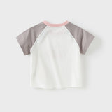Dave&Bella Toddler Girls/Boys Summer Playful Multi-print Cotton Classic T-shirt Tops