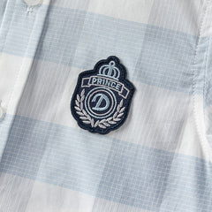 Dave&Bella Kids Boys Summer Blue Plaid College-style Shirt Short Sets