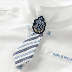 Dave&Bella Boys Summer Cotton Formal White Shirt Top