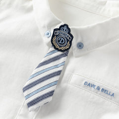 Dave&Bella Boys Summer Cotton Formal White Shirt Top