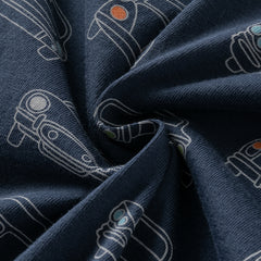 Dave&Bella Toddler Boys Summer Fashion Navy Blue Lightweight Cotton T-shirt Tops