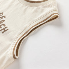 Dave&Bella Boys Summer Cotton Warm Apricot T-shirt Short Pant Set