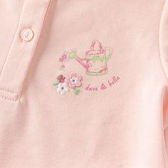 Dave&Bella Girls Summer Charming Pink Polo Antibacterial T-shirt Top