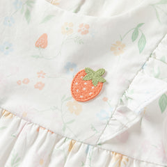Dave&Bella Girls Summer Cotton Floral Print Sleeveless T-shirt Short Pant Set