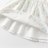 Dave&Bella Toddler Girls Summer Cotton Floral Print T-shirt Short Pant Sets