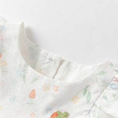 Dave&Bella Girls Summer Cotton Floral Print Sleeveless T-shirt Short Pant Set